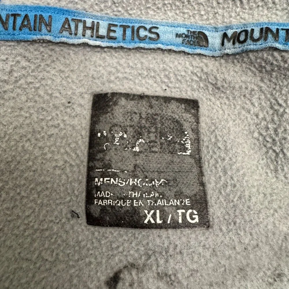 The North Face Mountain Athletics Full Zip Hoodie Sweatshirt Mens XL Gray Blue
